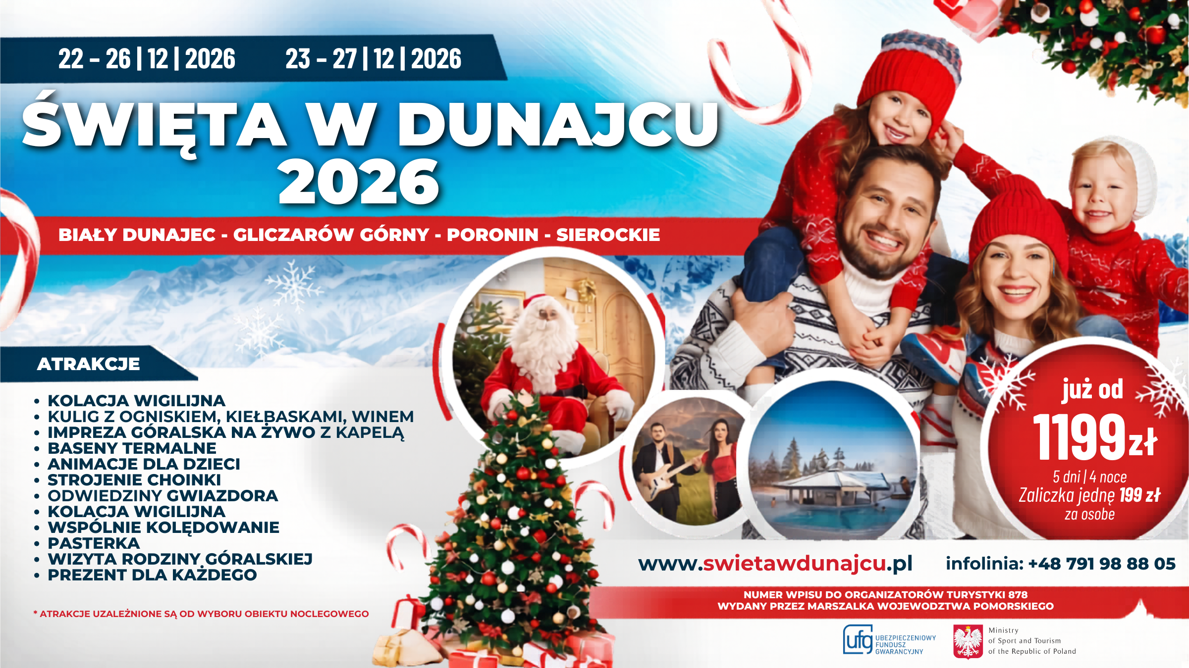 Święta Bożego Narodzenia i Sylwester 2026 / 2027 w Górach